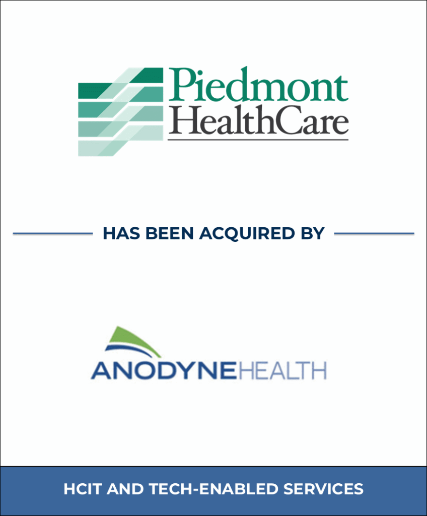 Piedmont Healthcare Management Group, Healthcare Investment Banking Tombstone — Bailey & Company