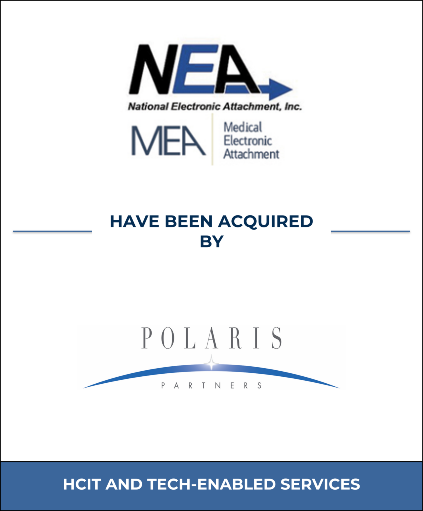 National & Medical Electronic Attachment Inc., Healthcare Investment Banking Tombstone — Bailey & Company