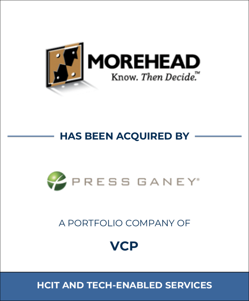 Morehead Associates, Healthcare Investment Banking Tombstone — Bailey & Company