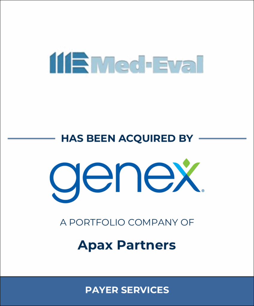 Med-Eval, Healthcare Investment Banking Tombstone — Bailey & Company