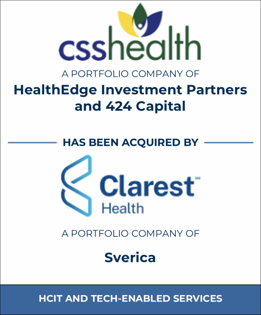 CSS Health, Healthcare Investment Banking Tombstone — Bailey & Company