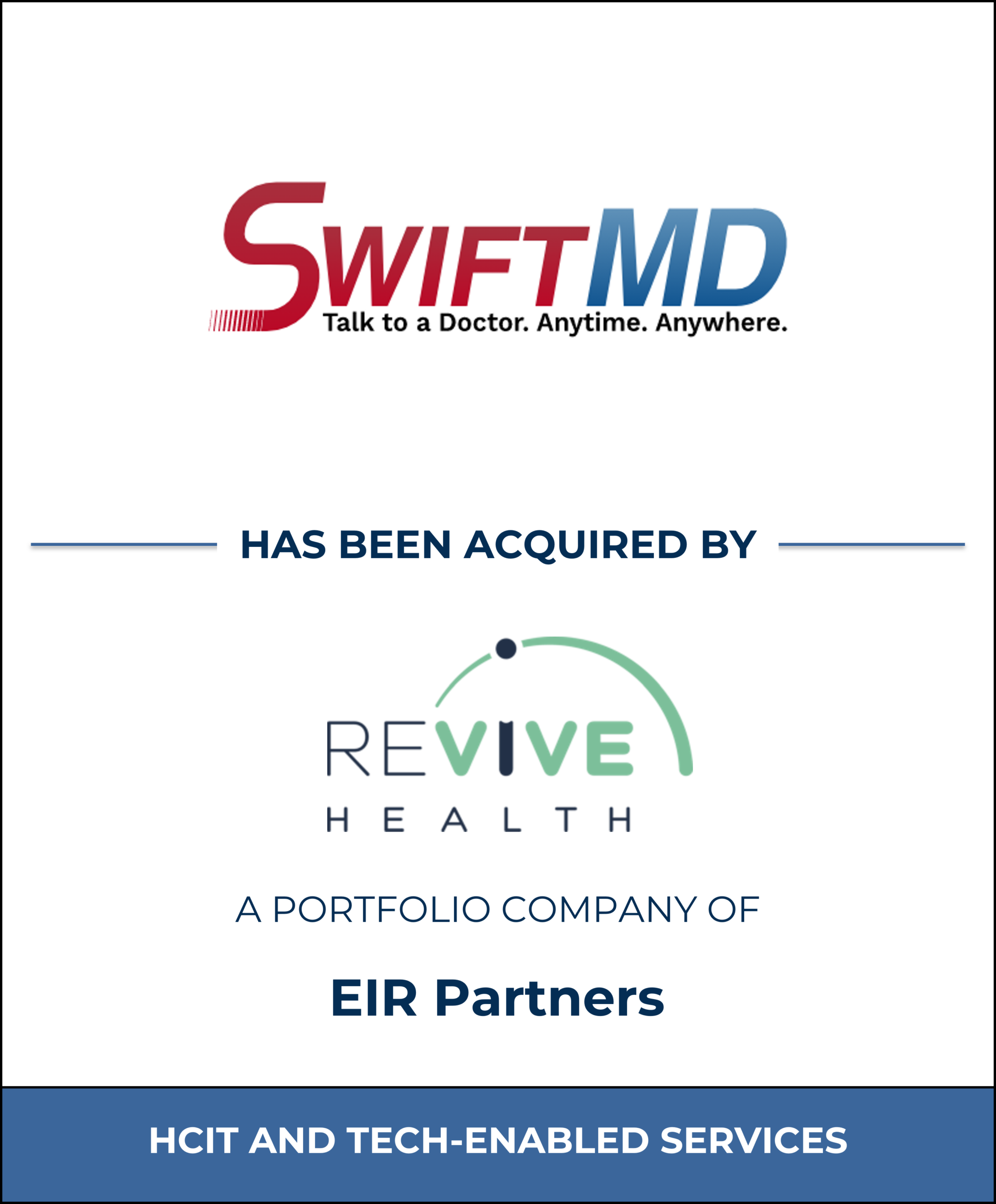 SwiftMD has been acquired by ReviveHealth