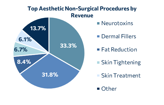 Top Aesthetic Non-Surgical Procedures by Revenue