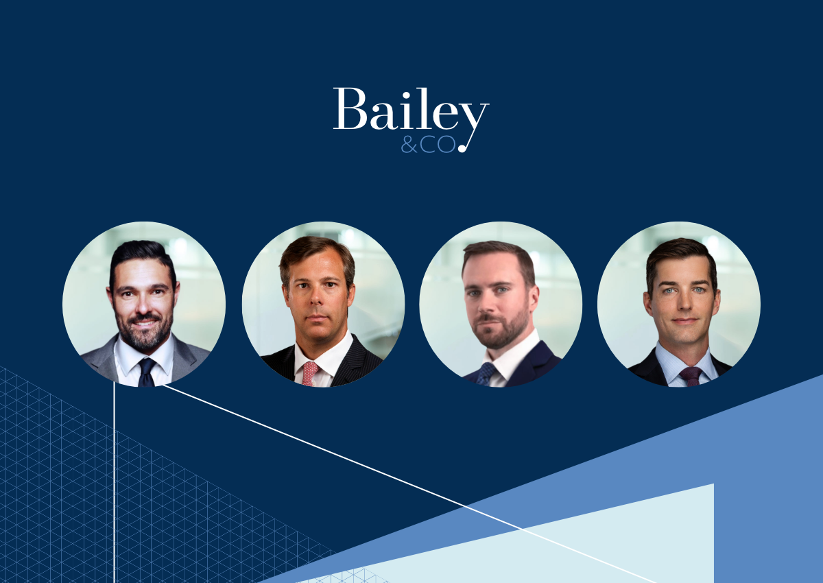 Bailey & Company Grows Healthcare Banking Team With Four New Managing Director Hires; Expands Presence Into NYC and LA Markets
