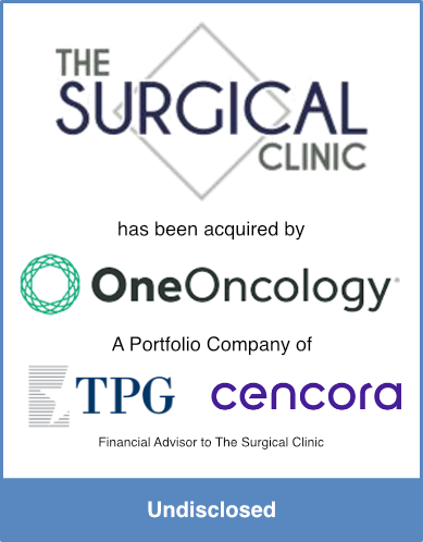 Bailey & Company Advises The Surgical Clinic on Its Announced Partnership with One Oncology