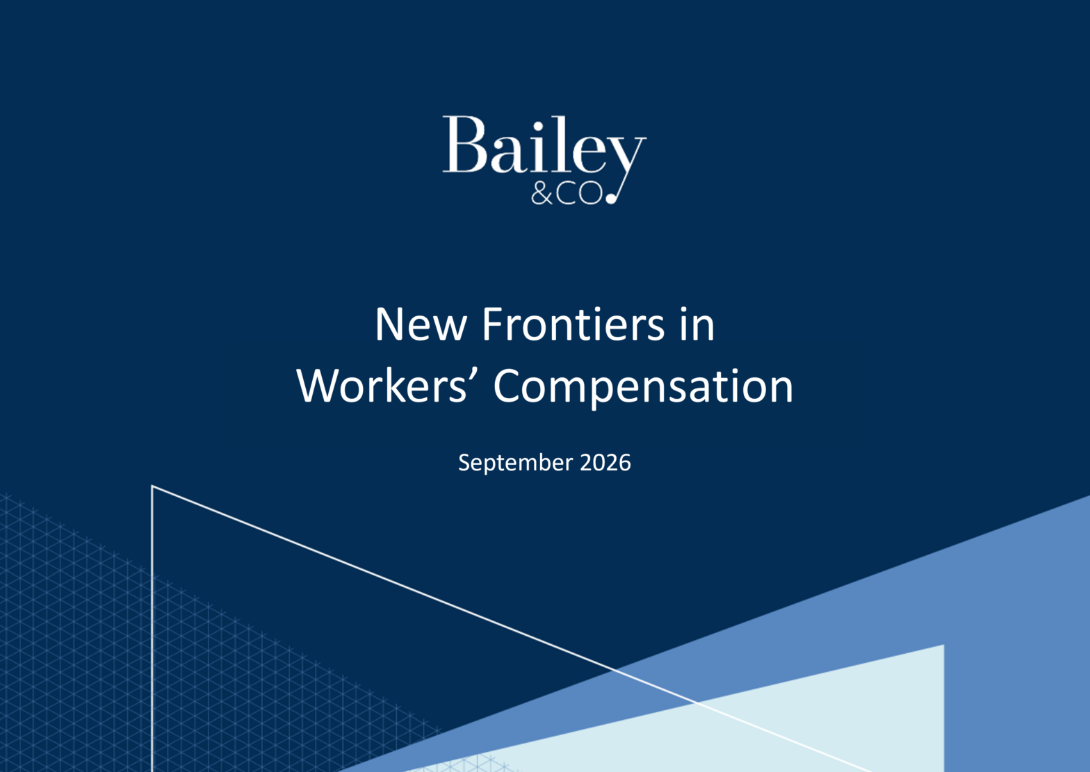 New Frontiers in Workers' Compensation Banner